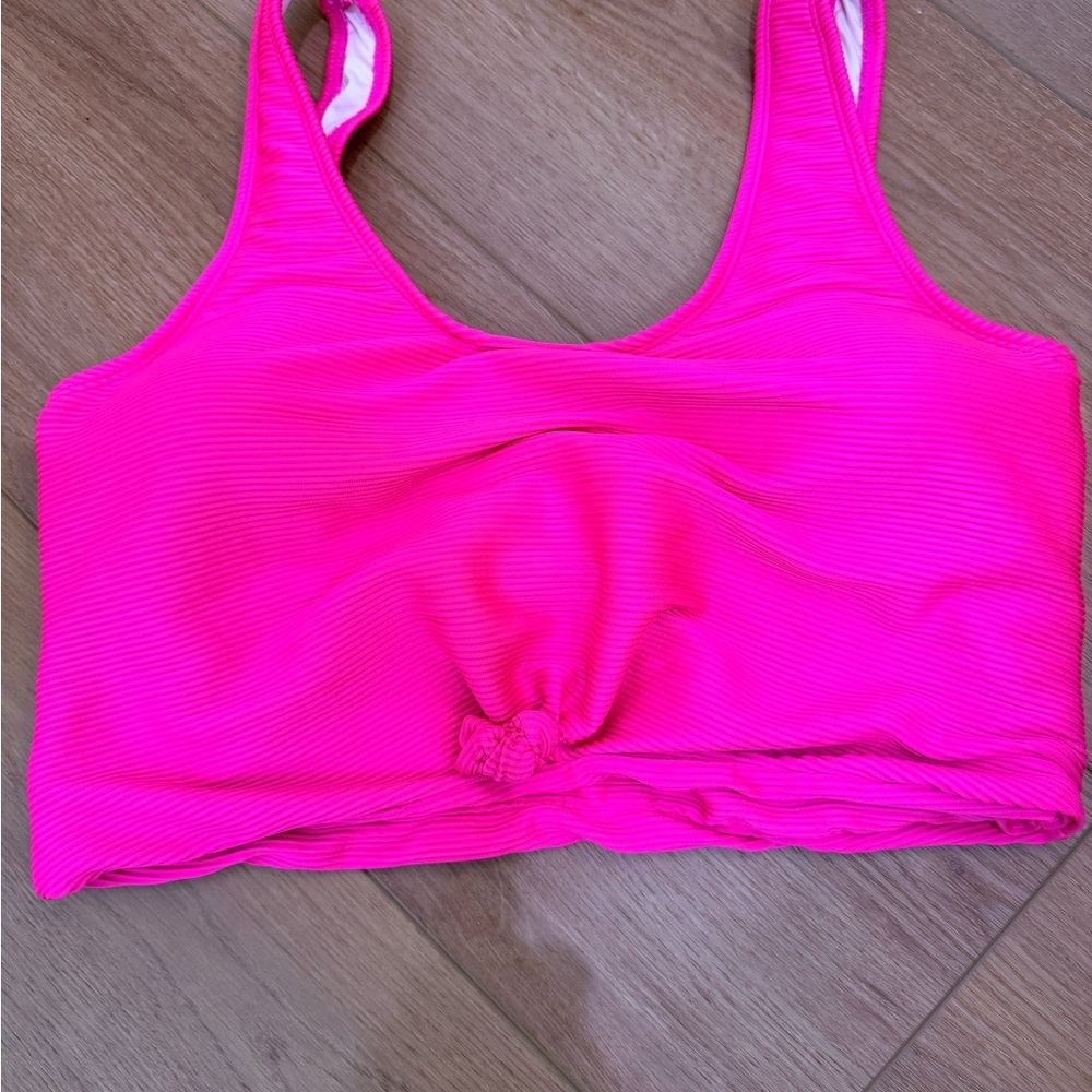 Coral Reef Vibrant Pink Tankini top